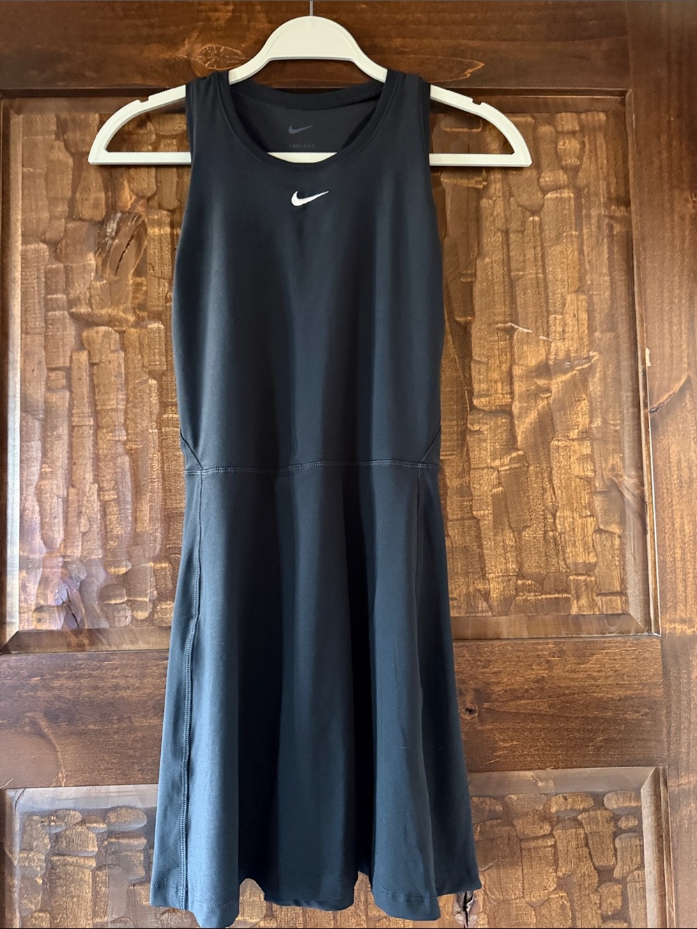 Nike Black Tennis Dress with White Swoosh Accent